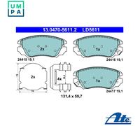 Brake pads 13.0470-5611.2 ATE for SAAB OPEL CHEVROLET