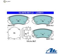 Brake pads 13.0470-5611.2 ATE for SAAB OPEL CHEVROLET