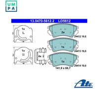 BRAKE PAD SET DISC BRAKE 13.0470-5612.2 FOR VAUXHALL ASTRA/Mk/VI INSIGNIA 1.2L