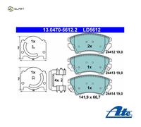 BRAKE PAD SET DISC BRAKE 13.0470-5612.2 FOR VAUXHALL ZAFIRA/Mk/III ASTRA/VI 1.2L