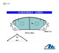 BRAKE PAD SET DISC BRAKE 13.0470-5634.2 FOR LEXUS TOYOTA HIGHLANDER/KLUGER/SUV