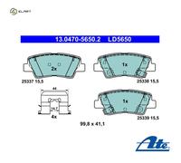 ATE 13.0470-5650.2 Brake pad set