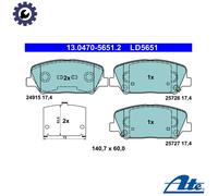 Brake pads 13.0470-5651.2 ATE for HYUNDAI KIA