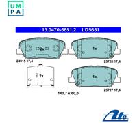 Brake pads 13.0470-5651.2 ATE for HYUNDAI KIA
