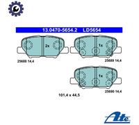 ATE 13.0470-5654.2 Brake pad set