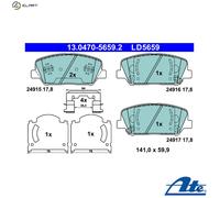 BRAKE PAD SET DISC BRAKE 13.0470-5659.2 FOR HYUNDAI i30/Kombi/Van/II ROHENS 1.4L