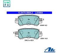 Brake pads 13.0470-5664.2 ATE for MAZDA CX-5 CX-3