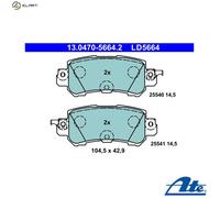 Brake pads 13.0470-5664.2 ATE for MAZDA CX-5 CX-3