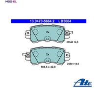 Brake pads 13.0470-5664.2 ATE for MAZDA CX-5 CX-3