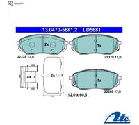 ATE 13.0470-5681.2 Brake pad set