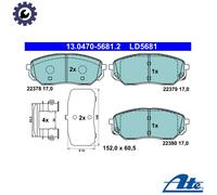 ATE 13.0470-5681.2 Brake pad set