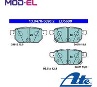 BRAKE PAD SET DISC BRAKE 13.0470-5690.2 FOR TOYOTA URBAN/CRUISER VERSO YARIS CT
