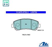ATE 13.0470-5752.2 Brake pad set