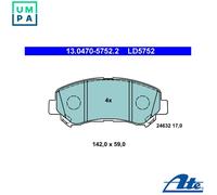 ATE 13.0470-5752.2 Brake pad set