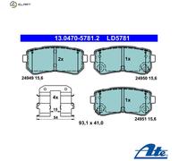 ATE 13.0470-5781.2 Brake pad set