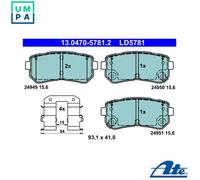 ATE 13.0470-5781.2 Brake pad set