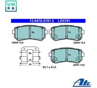 ATE 13.0470-5781.2 Brake pad set