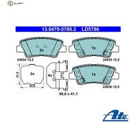 ATE 13.0470-5786.2 Brake pad set