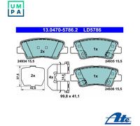 ATE 13.0470-5786.2 Brake pad set