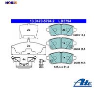 ATE Brake Pad Set 13.0470-5794.2 - Ceramic Disc Pads for Mazda 2/Demio & Suzuki Swift/Baleno 1.3L