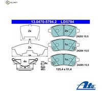 ATE Brake Pad Set 13.0470-5794.2 - Ceramic Disc Pads for Mazda 2/Demio & Suzuki Swift/Baleno 1.3L
