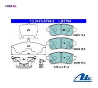 BRAKE PAD SET DISC BRAKE 13.0470-5794.2 FOR SUZUKI SWIFT/MK/V/IV/III BALENO 1.0L