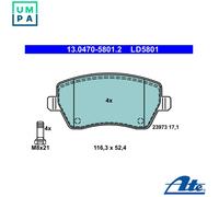 ATE 13.0470-5801.2 Brake pad set
