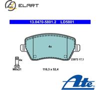 BRAKE PAD SET DISC BRAKE 13.0470-5801.2 FOR RENAULT NISSAN MICRA/III/C+C 1.5L