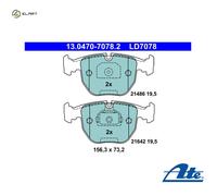 BRAKE PAD SET DISC BRAKE 13.0470-7078.2 FOR BMW 5/E39/X/SAV X5/E53 M47D20 2.0L