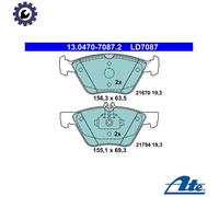 ATE Brake Pad Set 13.0470-7087.2 - Disc brake for Mercedes-Benz, Chrysler