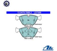 Brake Pad Set, disc brake ATE 13.0470-7089.2 for BMW 5 (E39) 2.5 1995-2