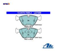 BRAKE PAD SET DISC BRAKE 13.0470-7089.2 FOR BMW M47D20 2.0L 4cyl 5 E39 M57D25
