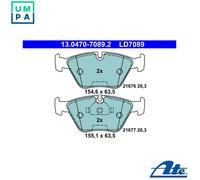 Brake Pad Set, disc brake ATE 13.0470-7089.2 for BMW 5 (E39) 2.5 1995-2