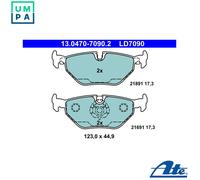 Brake pads 13.0470-7090.2 ATE for BMW 5 5 Touring