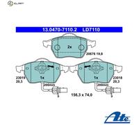 Fits ATE 13.0470-7110.2 Brake Pad Set, disc brake UK Stock