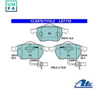 Fits ATE 13.0470-7110.2 Brake Pad Set, disc brake UK Stock