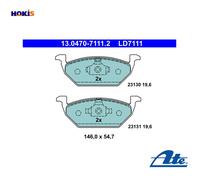 Brake pads 13.0470-7111.2 ATE for SEAT AUDI VW SKODA