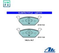 ATE Brake Pads 13.0470-7111.2 for SEAT, Audi, VW, SKODA