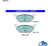 BRAKE PAD SET DISC BRAKE 13.0470-7111.2 FOR VW AZJ/AEG/BER 2.0L 4cyl NEW BEETLE