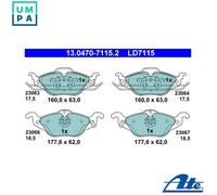 BRAKE PAD SET DISC BRAKE 13.0470-7115.2 FOR OPEL ASTRA/G/Hatchback/Van/Delvan