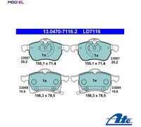 ATE 13.0470-7116.2 Brake pad set
