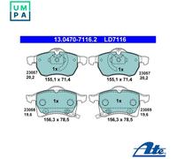Brake pads 13.0470-7116.2 ATE for OPEL ASTRA G Hatchback ASTRA G Estate