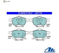 ATE 13.0470-7116.2 Brake pad set