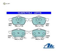 ATE 13.0470-7116.2 Brake pad set