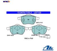 ATE 13047071222 Ceramic Disc Brake Pad Set