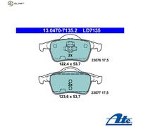 ATE Brake Pad Set 13.0470-7135.2 - Disc Brake for Volvo S60 I, S80 I, V70 I, V70 II, XC70 I