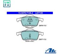 ATE Brake Pad Set 13.0470-7135.2 - Disc Brake for Volvo S60 I, S80 I, V70 I, V70 II, XC70 I