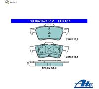 ATE Brake Pad Set 13.0470-7137.2, Disc Brake, Fits Nissan Primera 1.6