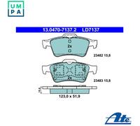 ATE Brake Pad Set 13.0470-7137.2, Disc Brake, Fits Nissan Primera 1.6