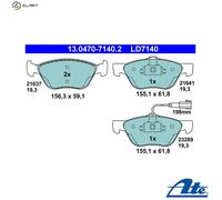 Brake pads 13.0470-7140.2 ATE for ALFA ROMEO FIAT LANCIA